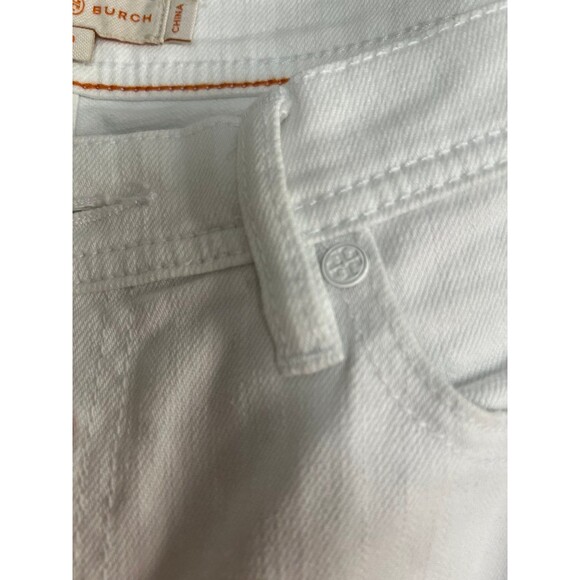 White Tory Burch jeans 29/42 woman’s bootcut - Picture 5 of 10